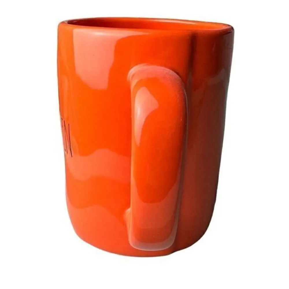 NWT 2/$20 Rae Dunn Happy‎ Halloween Mug Orange Ceramic Artisan Farmhouse